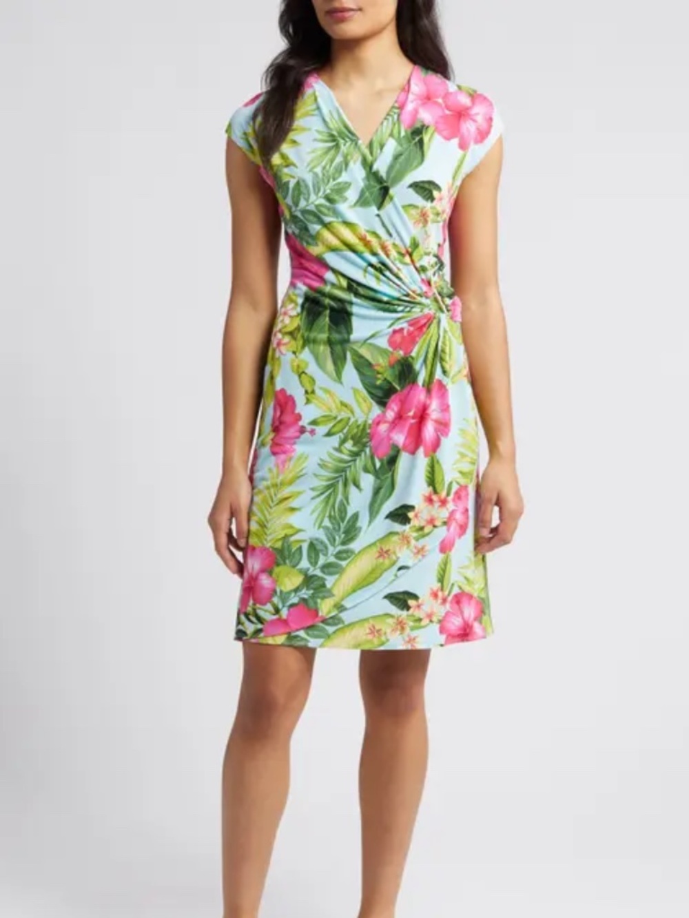 Tommy Bahama Clara Grand Villa Tropical Floral Matte Plume  Dress Size Small NWT